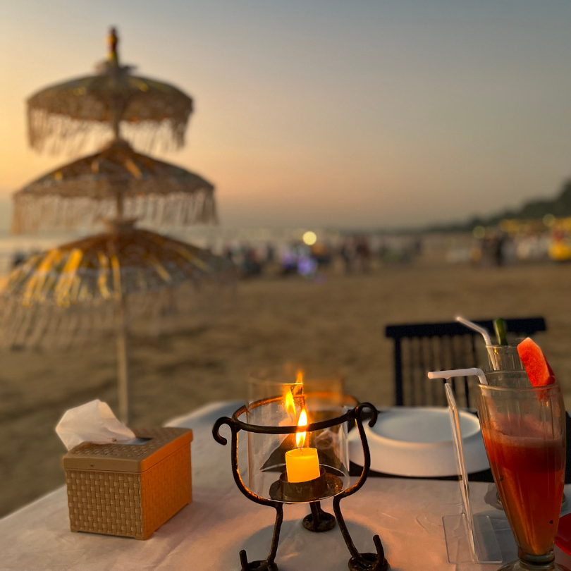 Jimbaran Bay seafood dinner Bali